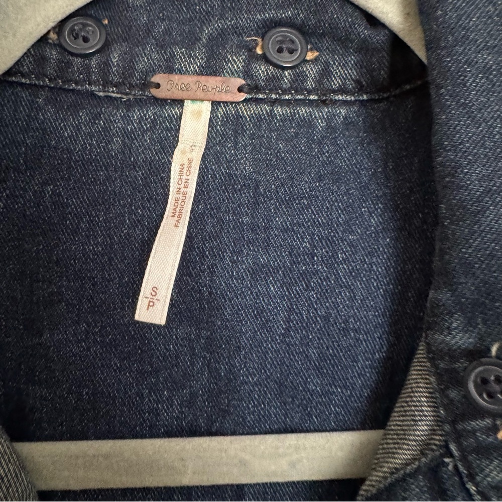 Free People Distressed Denim Jacket - Picture 4 of 5